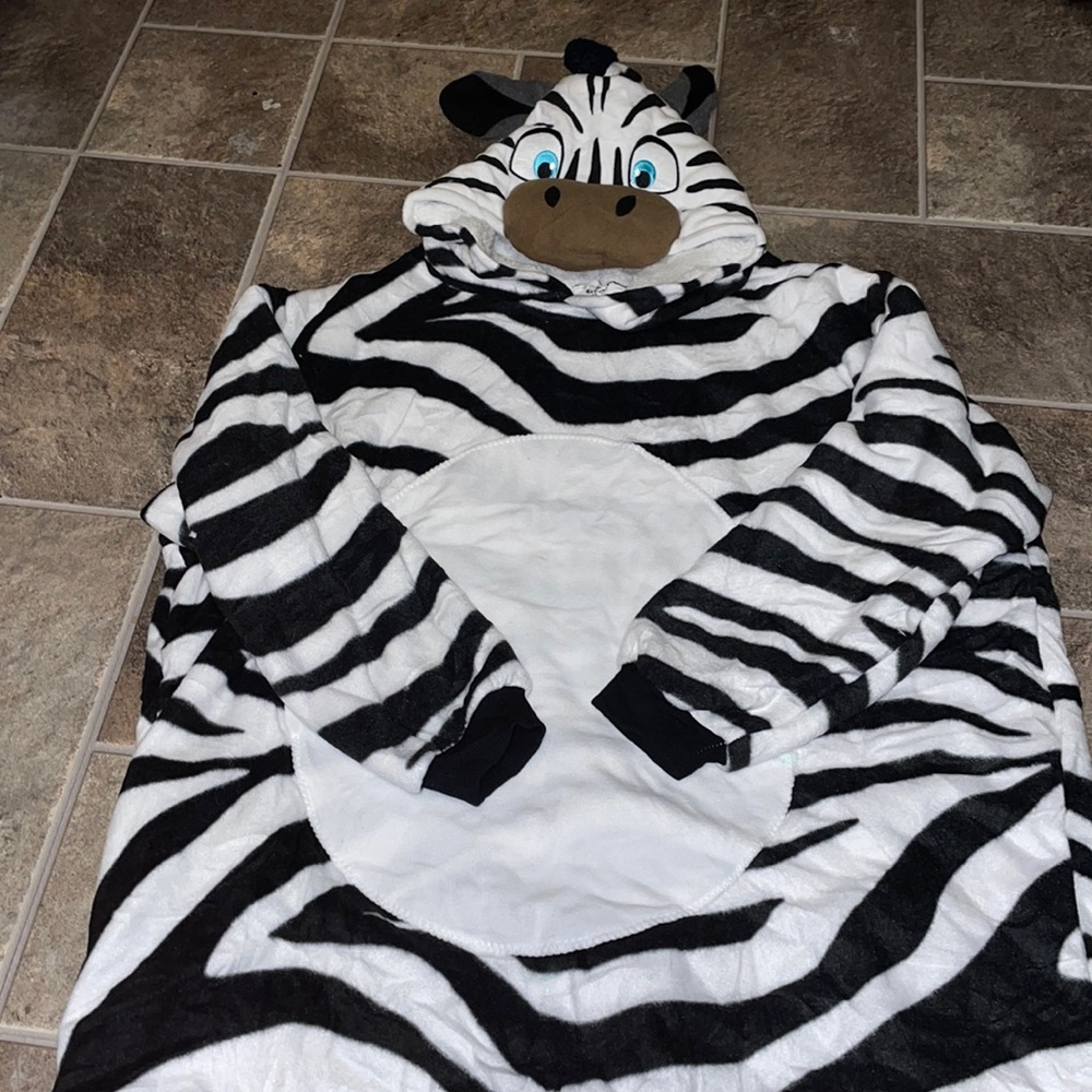 Zebra hooded shirt costume